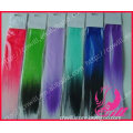 Two Tone Color Hair High Temperature Fiber Hair Synthetic Hair Clip In Extensions